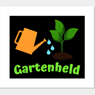 Gartenheld Gärtner Gartenarbeit Gießkanne Garten Posters and Art